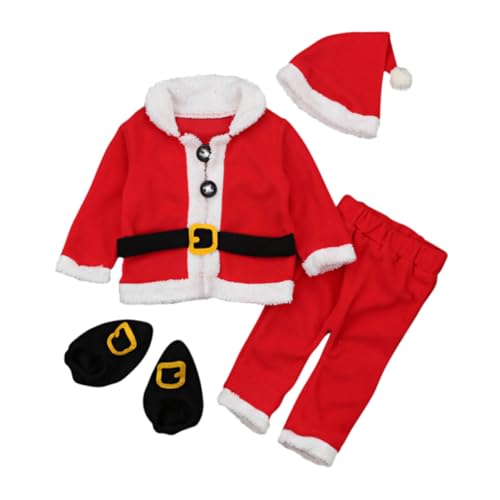 Homoyoyo Weihnachtliches Kostüm Teilig Plüsch Langarmshirt Hose Mütze Weihnachtsmann Outfit für Warm Winterfest Homoyoyo Weihnachtliches Kostüm Teilig Plüsch Langarmshirt Hose Mütze Weihnachtsmann Outfit für Warm Winterfest von Homoyoyo