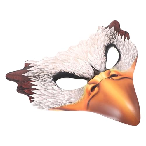 Homoyoyo Weiße Adlermaske Adler Maskerade Maske Monster Kostüm Maske Krähe Halloween- Vogel Gesichtsmaske Schnabelmaske Gesicht Halloween-kratzmaske Halloweenkostüm Led-maske Eva von Homoyoyo