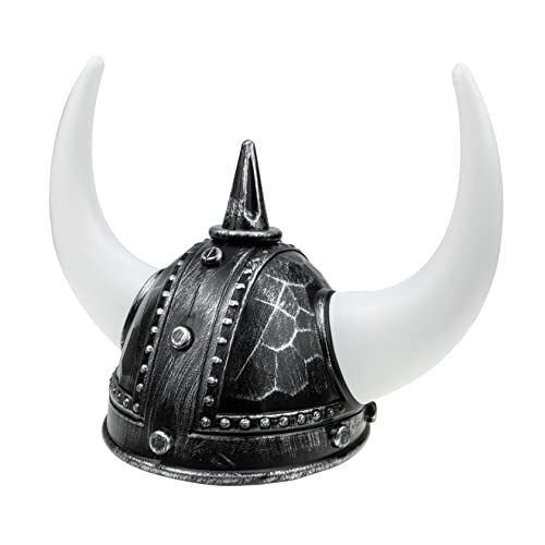 Homoyoyo Wikinger-Horn-Hut Kostüm Wikinger-Helm Mann-Hut Kopfschmuck Mützen Helme Wikinger-Ochsenhorn-Helm Gladiator-Helm Für Erwachsene Motorhaube Für Männer von Homoyoyo