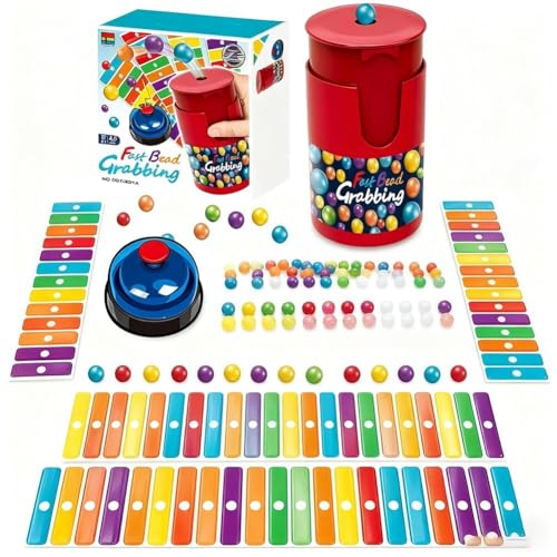 Homtrator Schnelles Perlengreifspiel, Match Color Bingo-Spielset, Candy Land-Brettspiel, 2025 Match-Spiele, Upgrade 90 Perlen & 6 Codekarten, 1 Glocken & Perlen können Reaktionstraining Machen Homtrator Schnelles Perlengreifspiel, Match Color Bingo-Spielset, Candy Land-Brettspiel, 2025 Match-Spiele, Upgrade 90 Perlen & 6 Codekarten, 1 Glocken & Perlen können Reaktionstraining Machen von Homtrator