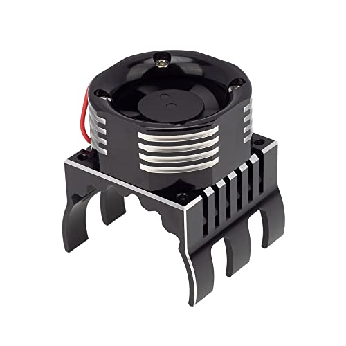 HondoKet 42 Mm Motor LüFter KüHlung KüHlköRper mit LED Licht zum für 1/10 E- E- Summit Arrma 1/8 Kraton Talion,3 von HondoKet