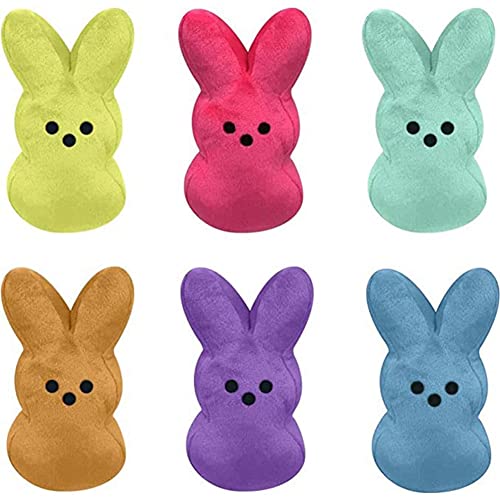 HondoKet 6Pcs 15CM Cute Animal Star Carrot Peep Bunny Doll für Kinder Dekoration Plüschpuppe von HondoKet