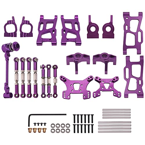 HondoKet Metall-Schwenkarm-Lenkbecher Shock Tower Upgrade-ZubehöRsatz für 144001 1/14 124019 1/12 RC-Autoteile, Lila von HondoKet