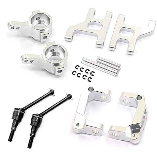 HondoKet Metall Vorderradlenkschale C NabenträGer Querlenker Antriebswelle für 1/10 RC Crawler CC01 Upgrade Teile,Silber von HondoKet