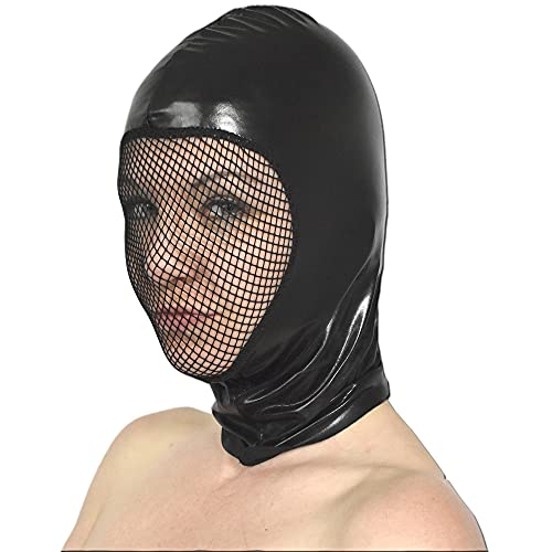 Honeylust - Stretchige Lack Netz Maske - wetlook Haube für Fasching, Halloween von Honeylust