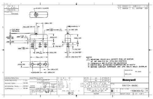 Honeywell SPS 11SM303-T2 Schnappschalter 1 St. Single von Honeywell SPS