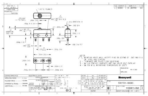 Honeywell SPS 11SM77-H58 Schnappschalter 1 St. Single von Honeywell SPS