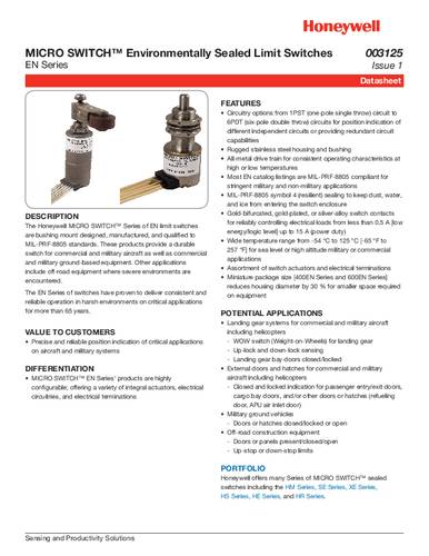 Honeywell SPS 1EN1-S Endschalter von Honeywell SPS