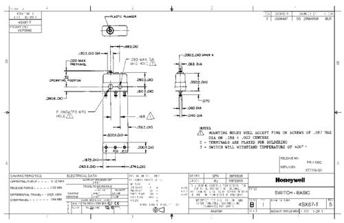 Honeywell SPS 4SX87-T Schnappschalter 1St. von Honeywell SPS