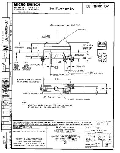 Honeywell SPS BZ-RMX6-B7 Schnappschalter 1St. von Honeywell SPS