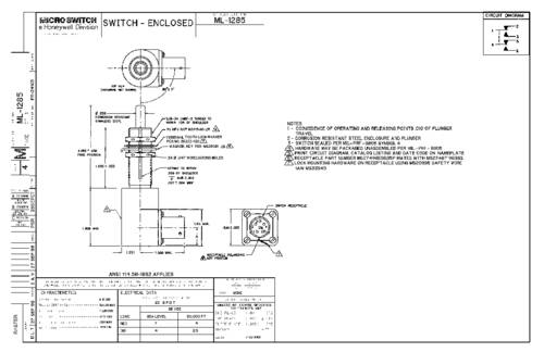 Honeywell SPS ML-1285 Schnappschalter 1St. von Honeywell SPS