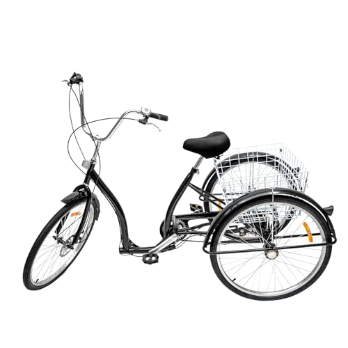 26 Zoll Dreirad für Erwachsene, Kohlenstoffstahl 3 Rad Fahrrad 6 Gänge Adult Erwachsenendreirad mit Korb, Tricycle Fahrrad Ist für Menschen mit Einer Von 1.65-1.85m Geeignet 26 Zoll Dreirad für Erwachsene, Kohlenstoffstahl 3 Rad Fahrrad 6 Gänge Adult Erwachsenendreirad mit Korb, Tricycle Fahrrad Ist für Menschen mit Einer Von 1.65-1.85m Geeignet von HongKKon