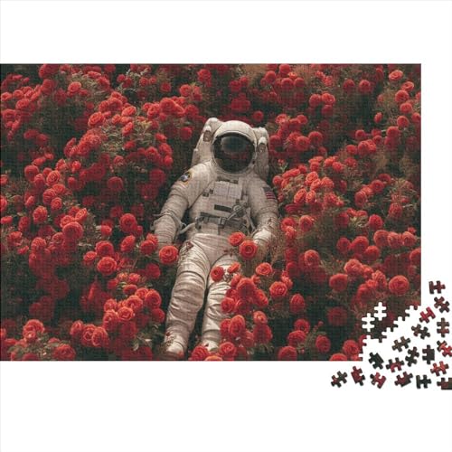 Astronaut 1000 Stück Home Dekoration 1000 Teile Farbenfrohes Puzzlespiel Holzpuzzles Science Fiction Puzzle Ganze Familie Spaß Puzzleteile Puzzles Für Erwachsene 1000pcs (75x50cm) von HongZhic