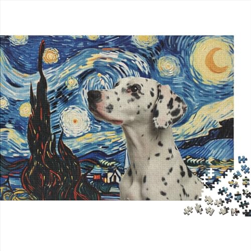 Gefleckter Hund 1000 Stück Home Dekoration 1000 Teile Kein Staub Puzzlespiel Holzpuzzles Tier Puzzle Ganze Familie Spaß Puzzleteile Puzzles Für Erwachsene 1000pcs (75x50cm) von HongZhic