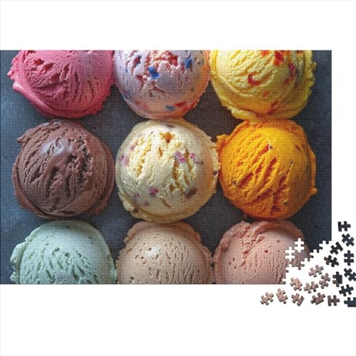 Ice Cream 1000 Stück Home Dekoration 1000 Teile Kein Staub Puzzlespiel Holzpuzzles Delicious Ice Cream Puzzle Abwechslungsreiche Puzzleteile Puzzles Für Erwachsene 1000pcs (75x50cm) von HongZhic