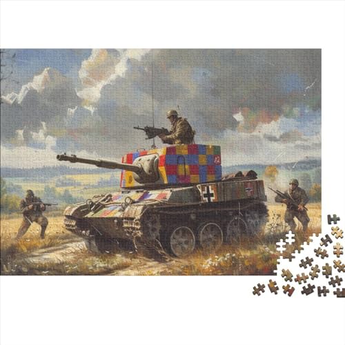 Panzer 300 Stück Home Dekoration 300 Teile Kein Staub Puzzlespiel Holzpuzzles Fahrzeug Puzzle Abwechslungsreiche Puzzleteile Puzzles Für Erwachsene 300pcs (40x28cm) von HongZhic