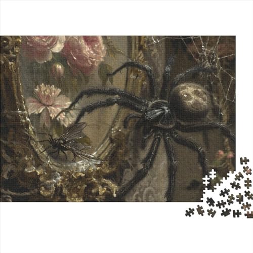 Spider 1000 Stück Home Dekoration 1000 Teile Kein Staub Puzzlespiel Holzpuzzles Funny Spider Puzzle Abwechslungsreiche Puzzleteile Puzzles Für Erwachsene 1000pcs (75x50cm) von HongZhic