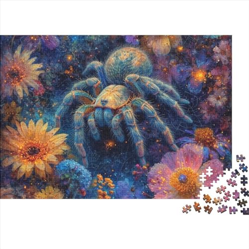 Spider 1000 Stück Home Dekoration 1000 Teile Kein Staub Puzzlespiel Holzpuzzles Funny Spider Puzzle Ganze Familie Spaß Puzzleteile Puzzles Für Erwachsene 1000pcs (75x50cm) von HongZhic