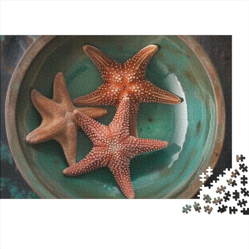 Starfish 1000 Stück Spielzeug Geschenk 1000 Teile Kein Staub Puzzlespiel Holzpuzzles Interesting Starfish Puzzle Ganze Familie Spaß Puzzleteile Puzzles Für Erwachsene 1000pcs (75x50cm) von HongZhic