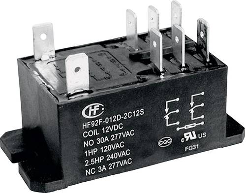 Hongfa HF92F-012D-2A21S Steckrelais 12 V/DC 30A 2 Schließer 1St. von Hongfa