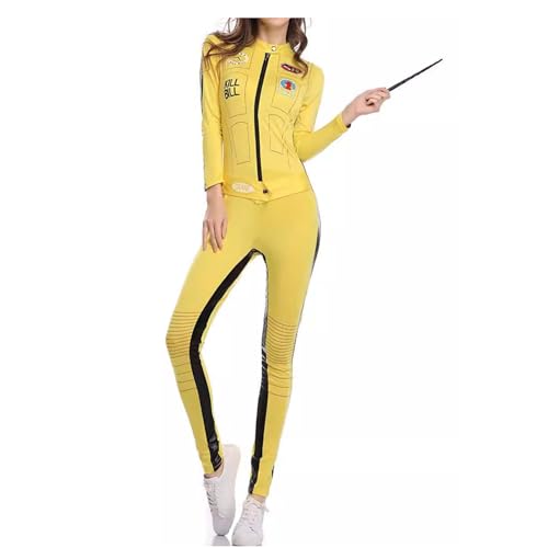 Hongsuny Erwachsene Kill Bill Halloween Kostüm, Frauen Beatrix Kiddo Kung-Fu Outfit von Hongsuny