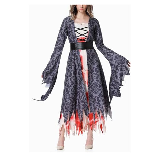 Hongsuny Frauen Mittelalterliche Renaissance Spooky Cosplay Kostüme Viktorianische Steampunk Zombie Prinzessin Halloween Cosplay Kleid von Hongsuny