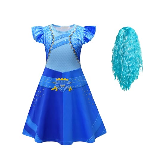 Hongsuny Mädchen Aufstieg der roten Bridget Kostüm Kleid Kinder Mädchen Rote Filme Cartoon Kostüm Halloween Cosplay Outfit mit Perücke von Hongsuny