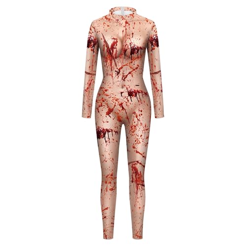 Hongsuny Sally Body für Frauen Weihnachten Gedruckt Cosplay Kostüm Halloween Onesie Erwachsene von Hongsuny