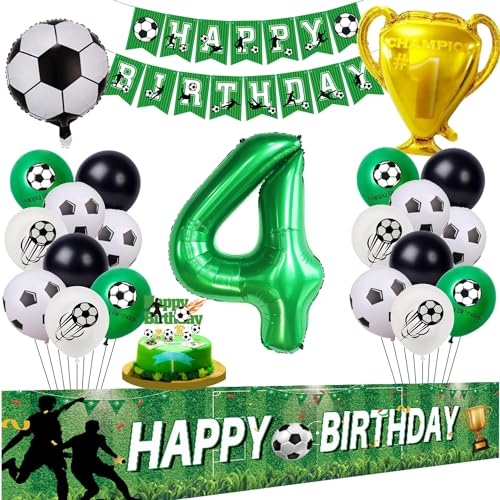 Fussball Luftballon 4. Geburtstag Grün Fußball 4 Geburtstag Hintergrund 4 Jahre Junge Fußball Ballon 4 Geburtstag Grün 4 Jahre Fußball Party 4. Fußball Ballons Fussball 4. Tortendeko von Hongyantech