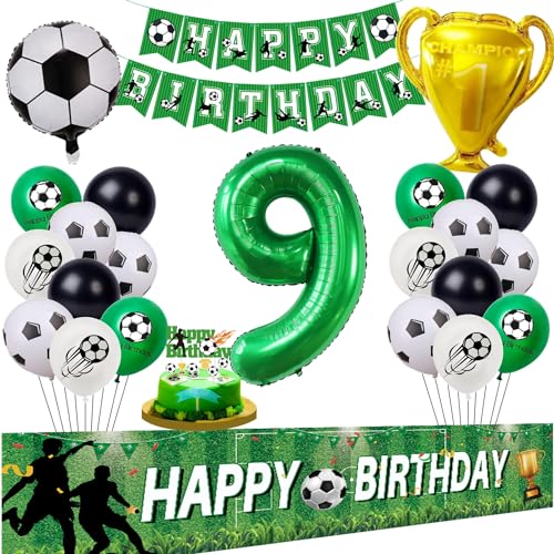 Fussball Luftballon 9. Geburtstag Grün Fußball 9 Geburtstag Hintergrund 9 Jahre Junge Fußball Ballon 9 Geburtstag Grün 9 Jahre Fußball Party 9. Fußball Ballons Fussball 9. Tortendeko von Hongyantech