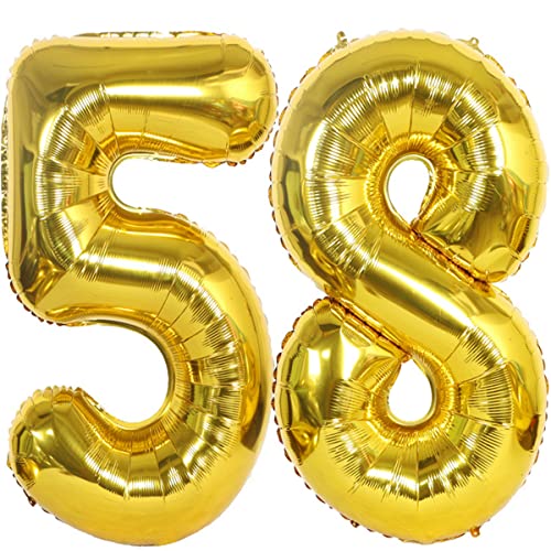 Helium Luftballons 58 gold Geburtstagsdeko 40" 58 Geburtstag Party Deko Supplies,ballon 58 geburtstag,58 luftballon gold,folienballon 58 geburtstag mann frau ballon 58 geburtstag deko gold(58) von Hongyantech