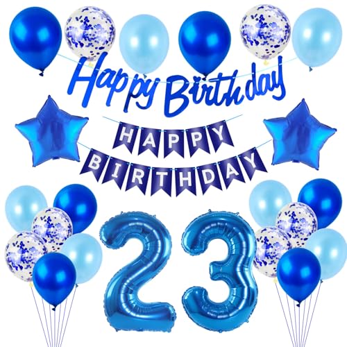 Luftballons 23 .Geburtstag Deko Mann blau Folien ballon 23 Geburtstag Deko Mann geburtstagsdeko 23 jahre geburtstag dekoration Mann, deko 23. Geburtstag Männer deko girlande 23 Geburtstag banner von Hongyantech