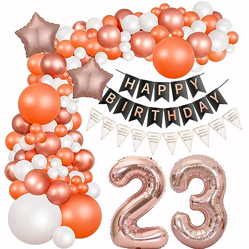 luftballons 23. Geburtstag Deko Frau Rose Gold Weiß deko 23. Geburtstag Frauen Geburtstagdeko 23 Jahre Luftballon Girlande 23. Geburtstag Frauen Ballon Girlande Roségold 23 Geburtstag Frau deko von Hongyantech