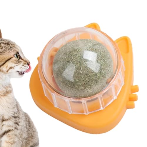 Honhoha Catnip Balls für Katzen Wand Wall Catnip Roller zum Lecken von Katzen Essbares Spielzeug für rotierende Kätzchen zum Lecken von Katzen, sicheres, gesundes Kauspielzeug für Katzen, von Honhoha