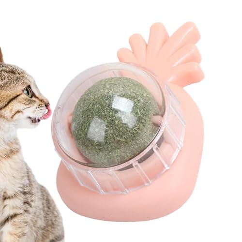 Honhoha Catnip Balls für Katzen Wand Wall Catnip Roller zum Lecken von Katzen Essbares Spielzeug für rotierende Kätzchen zum Lecken von Katzen, sicheres, gesundes Kauspielzeug für Katzen, von Honhoha