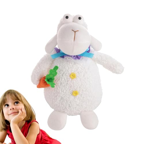 Honhoha Hase Stofftier,Osterhase Stofftier - Lustiges Kaninchen-Schaf-Puppe-Stofftier mit Ei oder Karotte | Weiches, kuscheliges Deko-Kissen für Ostern, Mottopartys, Kinderzimmer, Wohnzimmer von Honhoha