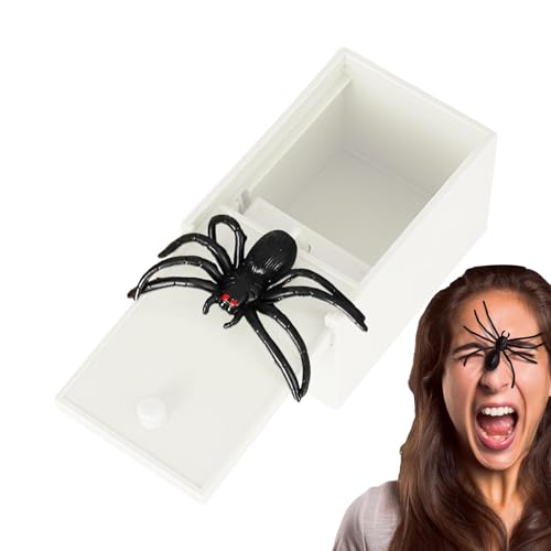 Honhoha Spider-Prank-Box, Spider-Box-Streich Lustige Streichbox, gruselige Spielzeuge, praktische Witze Lustiges Streichset für Weihnachtswitze, Jungenpartys und Unterhaltung für Erwachsene von Honhoha