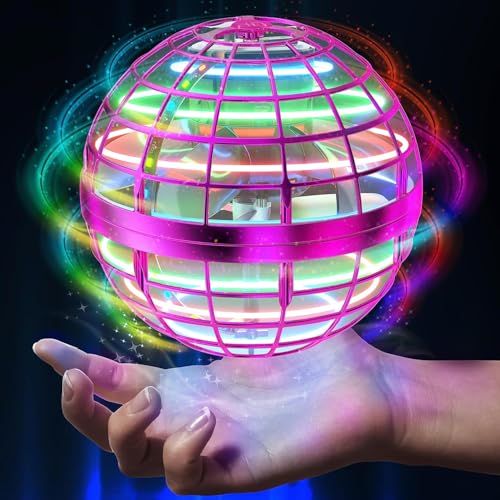 Hoofun Fliegender Ball, Flying Spinner, Magischer Ball mit RGB Licht, Magic Hover Schwebe Ball, UFO Zauberball, Bumerang Jungen Toys, Spielzeug Drohne Geschenke für Kinder über 6,8,10,12 Jahren(Lila) von Hoofun