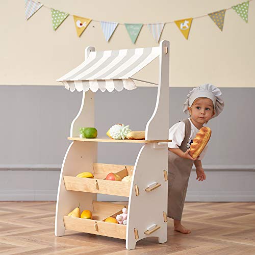 Hooga Playroom HG19003W Spielmarktstand, weiß, Kinder One size von Hooga Playroom