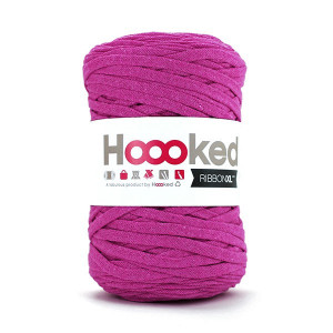 Hoooked Ribbon XL T-Shirt Garn Unicolor SP4 Pflaume von Hoooked