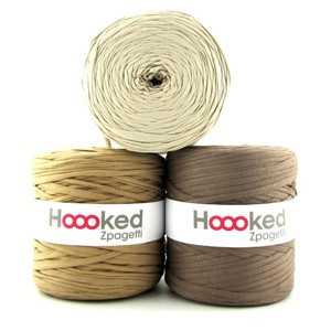 Hoooked Zpagetti T-Shirt Garn Unicolor 24 Camel-Beige-Ton 1 Stk von Hoooked