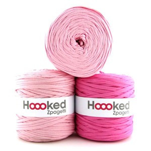 Hoooked Zpagetti T-Shirt Garn Unicolor 5 Heller Pinkton 1 Stk von Hoooked