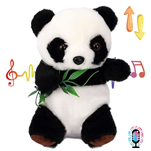 Hopearl sprechender Panda wiederholt, was Sie Sagen Nodding Electric Interactive Animated Toy Speaking Plüsch Buddy Geschenk für Kleinkinder, 17.5cm von Hopearl