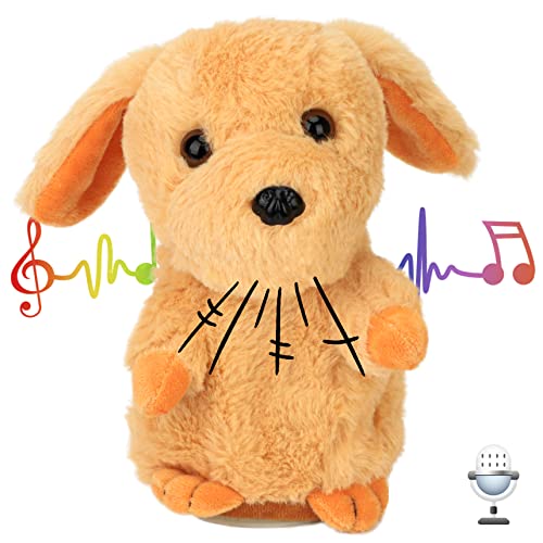 Hopearl sprechender Welpe wiederholt, was Sie Sagen Hund Noding Elektrisches interaktives animiertes Spielzeug Sprechen Plüsch Buddy Geschenk für Kleinkinder, braun, 7'' von Hopearl