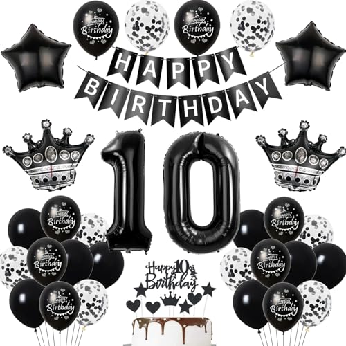 10. Geburtstag Dekoration Schwarz Tortendeko 10. Geburtstag Junge Luftballon 10 Mädchen Junge deko torte 10. Ballon Geburtstagsdeko 10 Jahre Mädchen Schwarz 10. Geburtstag Dekoration Schwarz Tortendeko 10. Geburtstag Junge Luftballon 10 Mädchen Junge deko torte 10. Ballon Geburtstagsdeko 10 Jahre Mädchen Schwarz von Hopewey