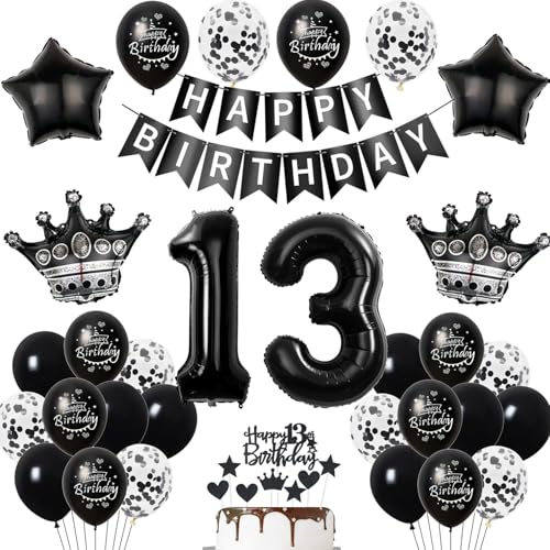 13. Geburtstag Dekoration Schwarz Tortendeko 13. Geburtstag Junge Luftballon 13 Mädchen deko torte 13. Junge Mädchen Ballon Geburtstagsdeko 13 Jahre Schwarz 13. Geburtstag Dekoration Schwarz Tortendeko 13. Geburtstag Junge Luftballon 13 Mädchen deko torte 13. Junge Mädchen Ballon Geburtstagsdeko 13 Jahre Schwarz von Hopewey