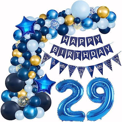 Ballons Girlande Blau 29 Geburtstag Mann deko Blau Luftballon 29. Geburtstag deko Mann Geburtstagsdeko 29 Jahre Mann Deko 29. Geburtstag Männer blau Luftballon Girlande blau 29. Geburtstag Männer von Hopewey