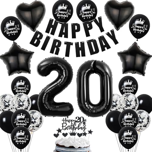 Deko 20. Geburtstag Frauen Mann Ballon Dekoration Schwarz Tortendeko 20. Geburtstag Frau Luftballon 20 deko Männer Frauen Schwarz 20 Geburtstagsdeko 20 Jahre Ballon Deko 20. Geburtstag Frauen Mann Ballon Dekoration Schwarz Tortendeko 20. Geburtstag Frau Luftballon 20 deko Männer Frauen Schwarz 20 Geburtstagsdeko 20 Jahre Ballon von Hopewey