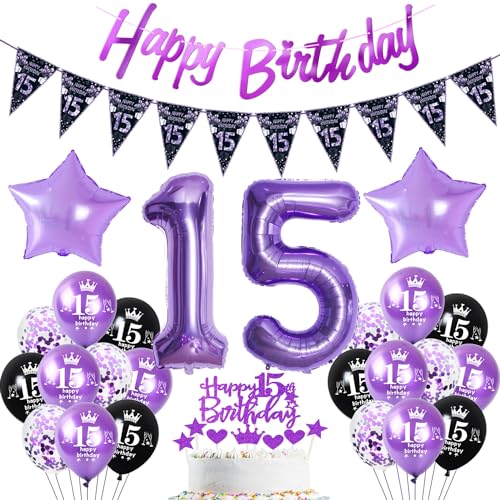 Lila Luftballon 15. Geburtstag Dekoration violett Tortendeko 15. Geburtstag Mädchen party deko Geburtstagsdeko 15 Jahre Mädchen Lila Folienballon 15 Ballon Lila Luftballon 15. Geburtstag Dekoration violett Tortendeko 15. Geburtstag Mädchen party deko Geburtstagsdeko 15 Jahre Mädchen Lila Folienballon 15 Ballon von Hopewey