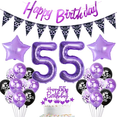 Lila Luftballon 55. Geburtstag Dekoration violett Tortendeko 55. Geburtstag Frauen party deko Geburtstagsdeko 55 Jahre Frau Mädchen Lila Folienballon 55 Ballon Lila Luftballon 55. Geburtstag Dekoration violett Tortendeko 55. Geburtstag Frauen party deko Geburtstagsdeko 55 Jahre Frau Mädchen Lila Folienballon 55 Ballon von Hopewey